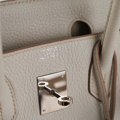 Hermes Birkin 30 Gris Perle Stamp P Square (2012)