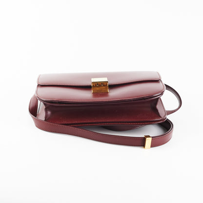 Luxury CELINE Box Medium Burgundy