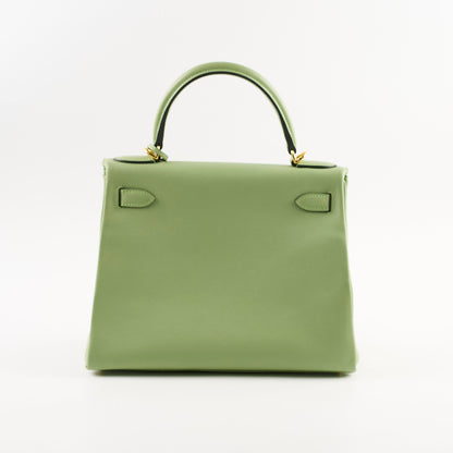 Hermes Kelly 28 Vert Criquet Evercolor Y Stamp