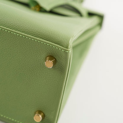 Hermes Kelly 28 Vert Criquet Evercolor Y Stamp