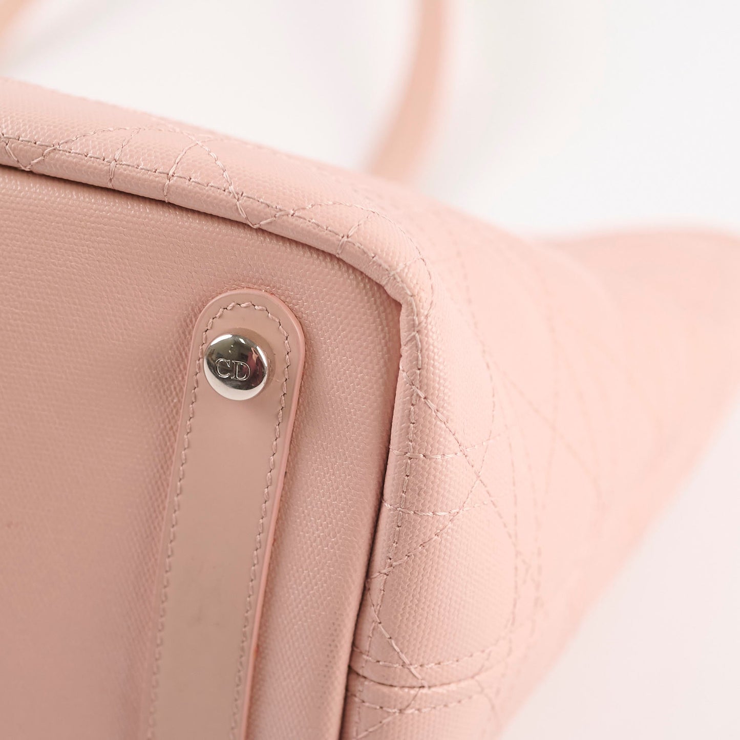 Christian Dior Coated Canvas Tote Light Pink