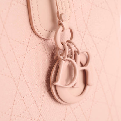 Christian Dior Coated Canvas Tote Light Pink