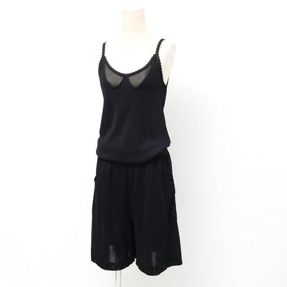 CHANEL overalls P37852K02520 knit black Women 38