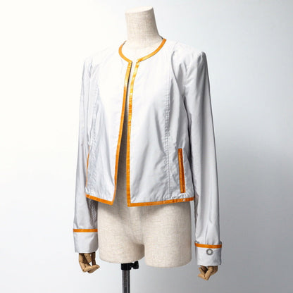 CHANEL No color jacket P15440V08307 Nylon Gray / orange Women 40