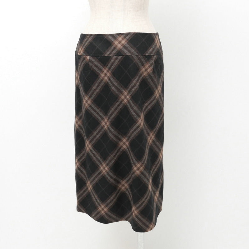 BURBERRY skirt FX763-053-55 wool Brown Women 44