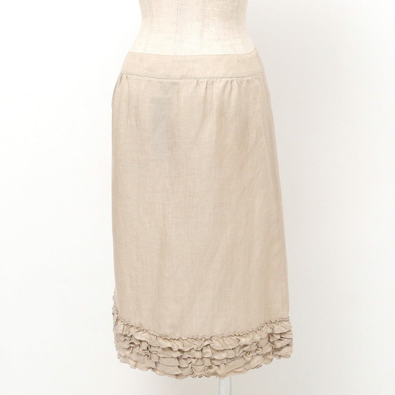 BURBERRY setup FEB66-473-40/FXB78-473-40 Hemp linen beige Women 44