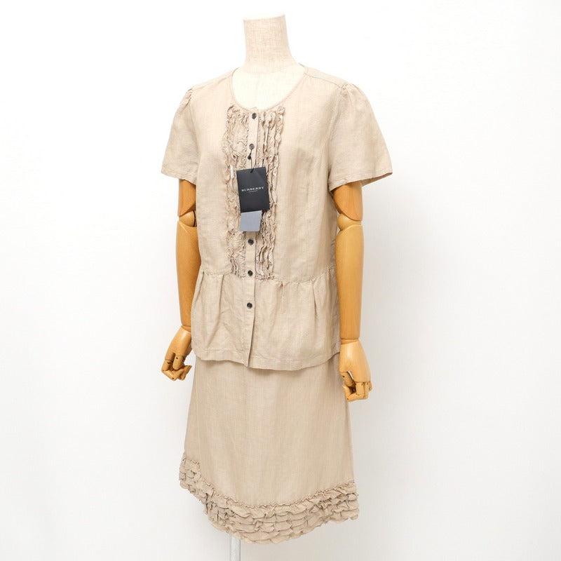 BURBERRY setup FEB66-473-40/FXB78-473-40 Hemp linen beige Women 44