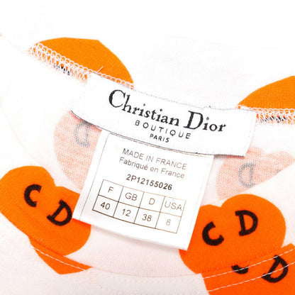 Christian Dior Short sleeve T-shirt 2P12155026 cotton White / orange Women 40