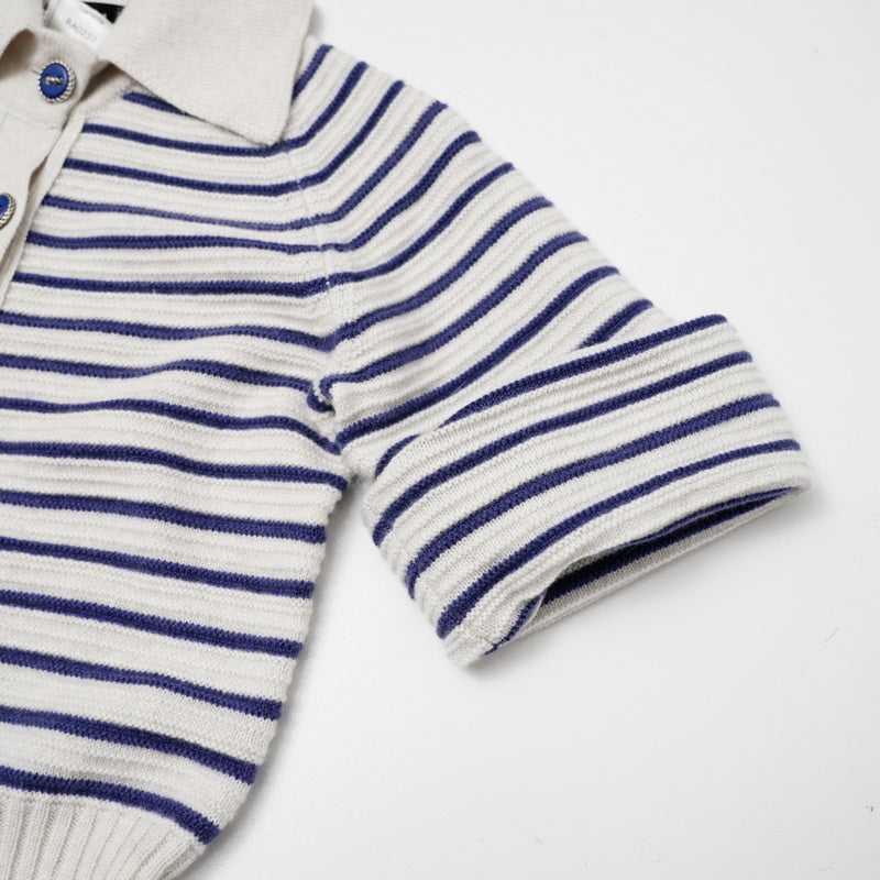 CHANEL one piece P51637 knit Off White / Navy Women 34