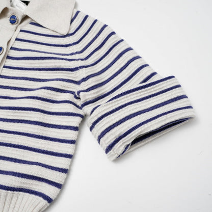 CHANEL one piece P51637 knit Off White / Navy Women 34