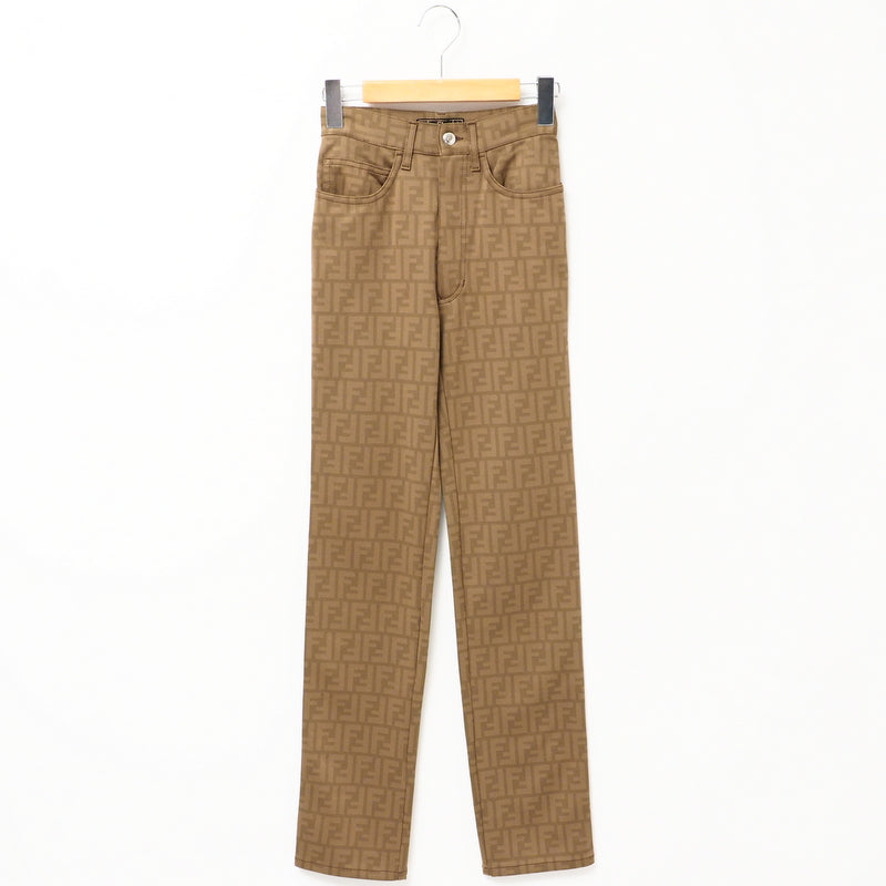 FENDI Pants 01.540060 Nylon Brown Women I41/D35/INCH27