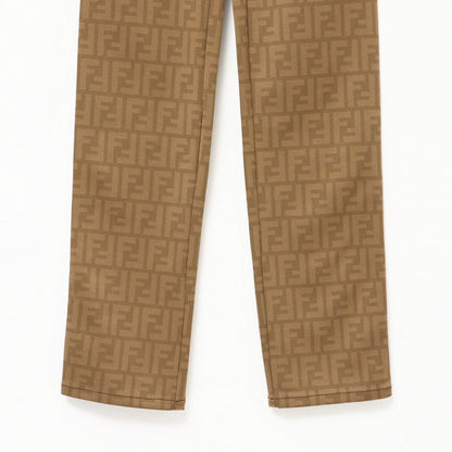 FENDI Pants 01.540060 Nylon Brown Women I41/D35/INCH27