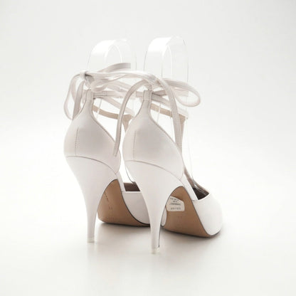 CELINE pumps 326893ASEC leather white Women 37