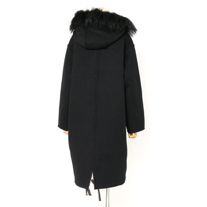 FENDI coat wool Black/Brown Double F FF8581 40
