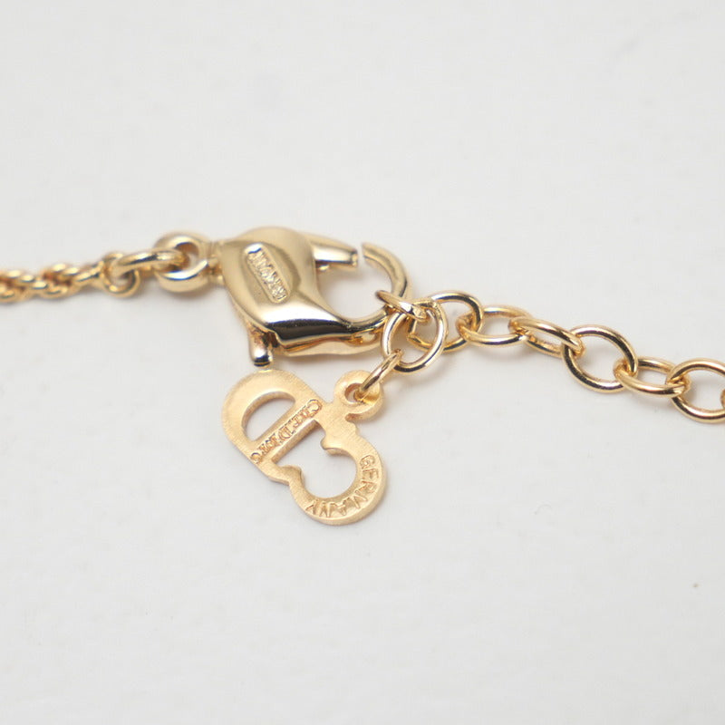 Christian Dior Necklace Gold Plated gold logo Women(Unisex)