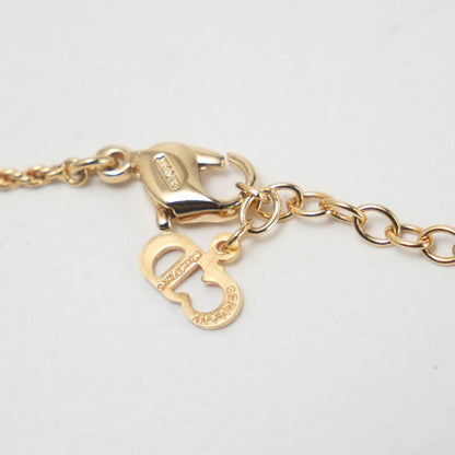 Christian Dior Necklace Gold Plated gold logo Women(Unisex)