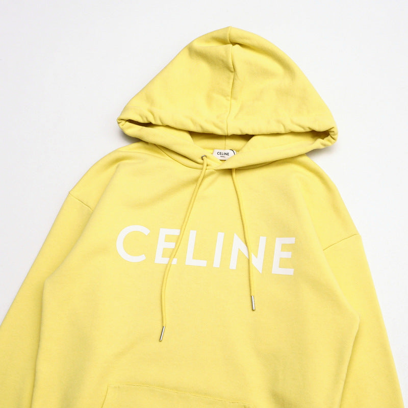 CELINE Hoodie 2Y36960Q sweat yellow unisex(Unisex) XXS(150/76A)