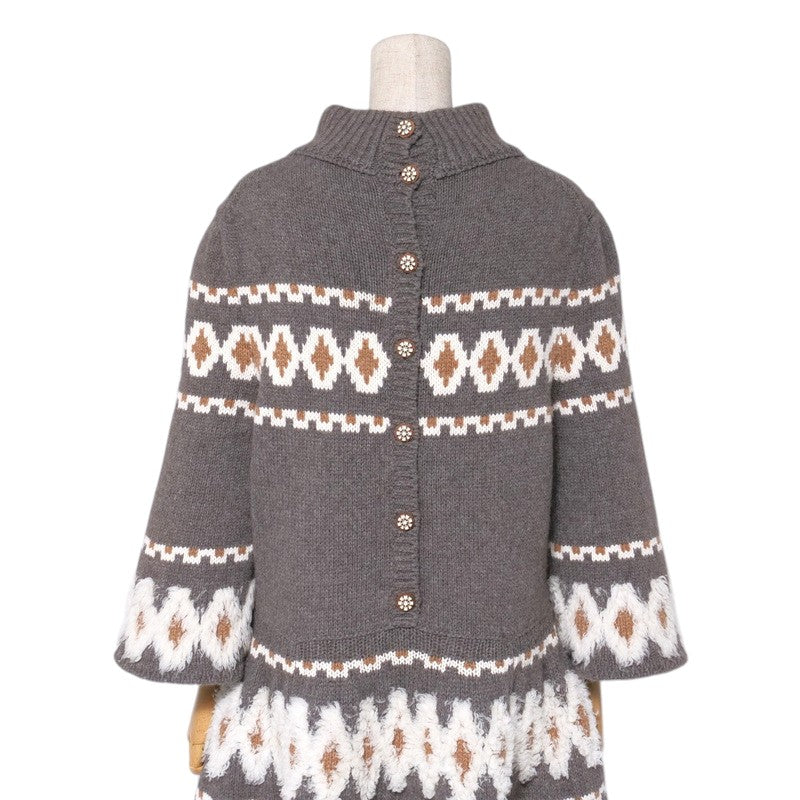 CHANEL one piece P62588 knit mocha gray Women 44