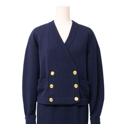 CHANEL setup knit Navy 38