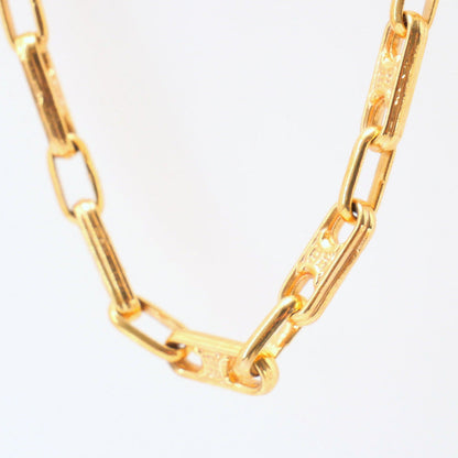 CELINE Necklace plating gold Old Celine Macadam Women(Unisex)
