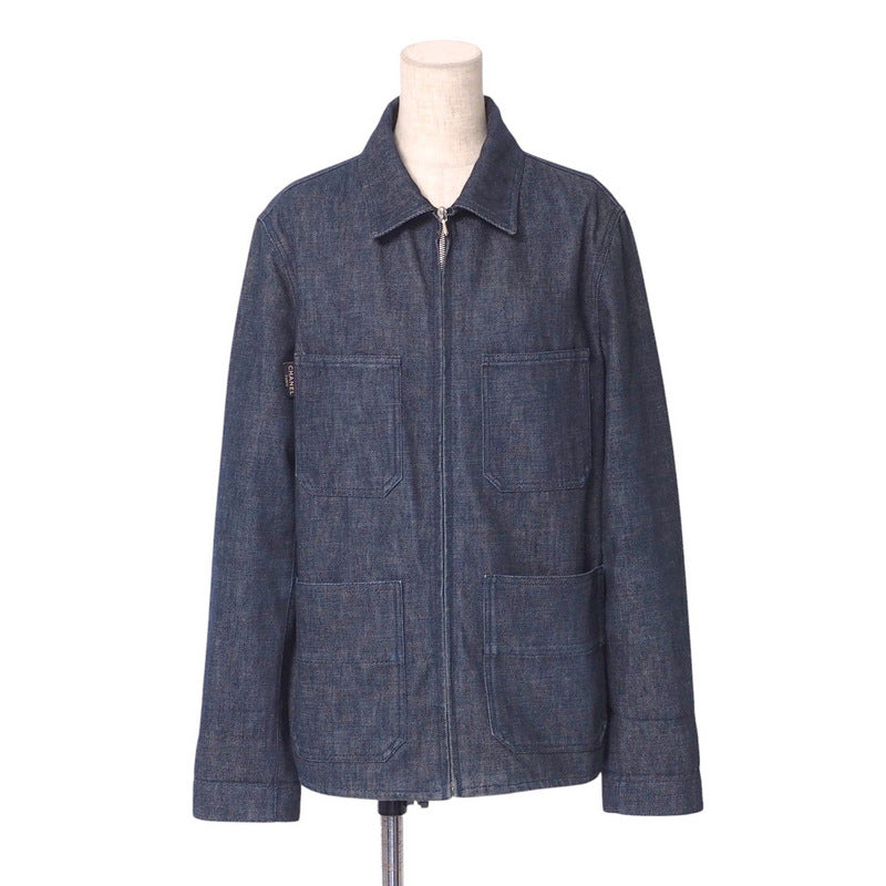 CHANEL Denim Jacket P12918V07556 denim Navy Women 38