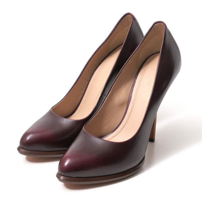 CELINE pumps Genuine Leather Burgundy Women 37