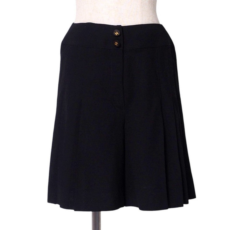 CHANEL Pants P04644 wool black Women 38