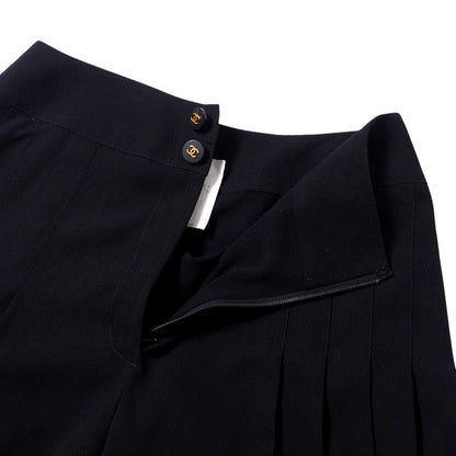 CHANEL Pants P04644 wool black Women 38
