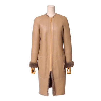 CELINE coat 2 8F88 lambskin Beige / brown Women 36