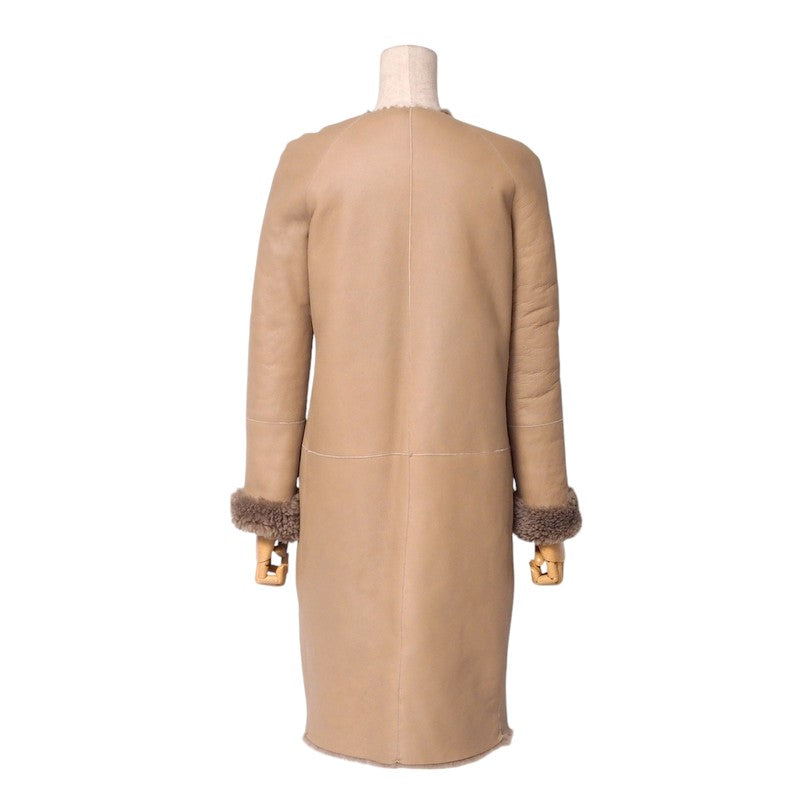 CELINE coat 2 8F88 lambskin Beige / brown Women 36
