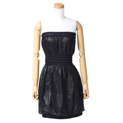 FENDI one piece FPB619 6BN Sheep leather black Women 38