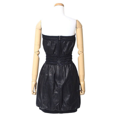 FENDI one piece FPB619 6BN Sheep leather black Women 38