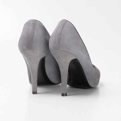 CHANEL pumps G28700 leather Gray / black Women 35 1/2C