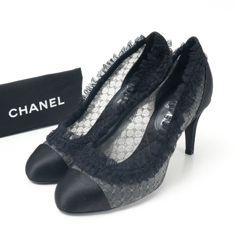 CHANEL pumps race black Women 36 1/2C