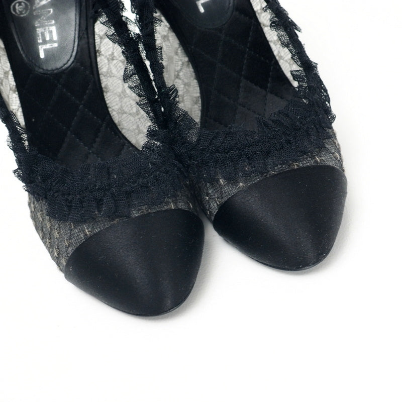CHANEL pumps race black Women 36 1/2C