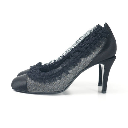 CHANEL pumps race black Women 36 1/2C