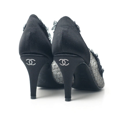 CHANEL pumps race black Women 36 1/2C