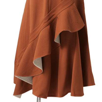 CELINE Long skirt 2 2M75/6102 73% wool, 27% silk terracotta Women 36 155/68A