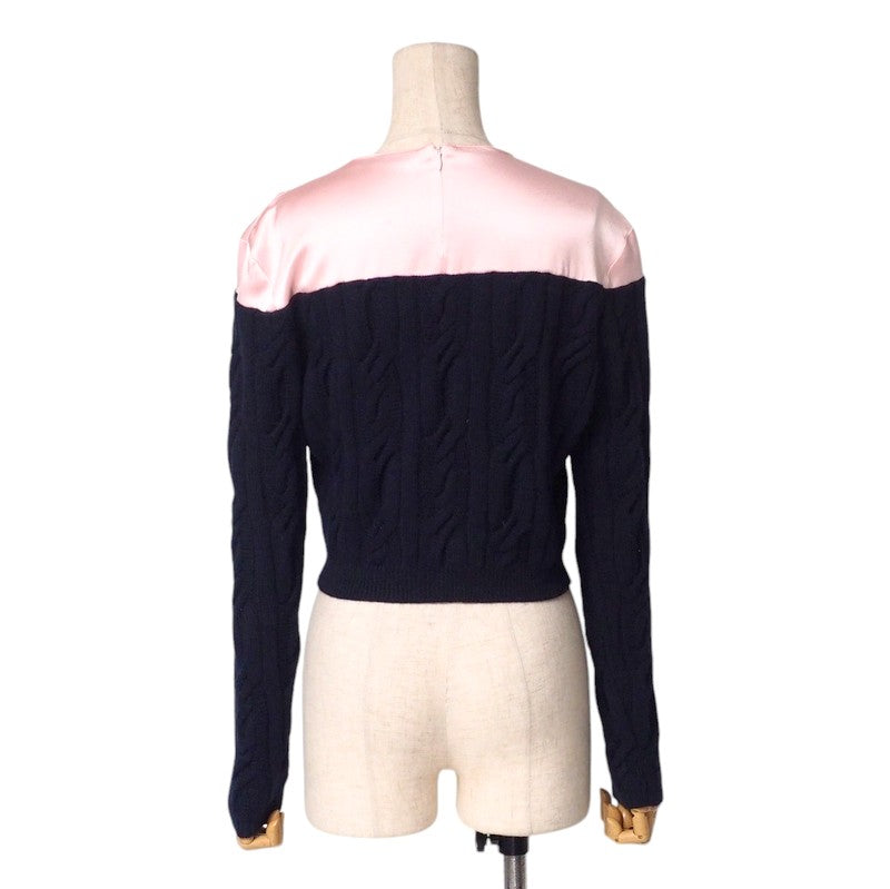 Christian Dior knit 4A24582AM523 wool Navy / Pink Women 42