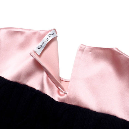 Christian Dior knit 4A24582AM523 wool Navy / Pink Women 42