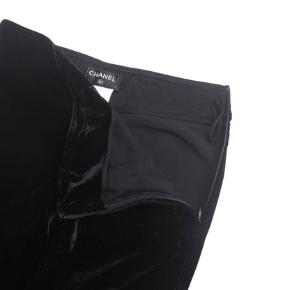 CHANEL Cropped pants P46655V34571 Velor black mens 34