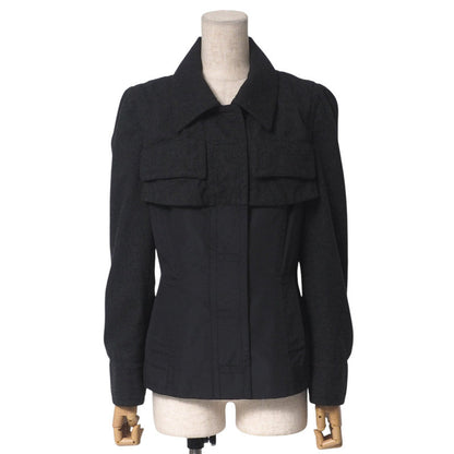 CELINE Jacket wool Black Grey Women 38