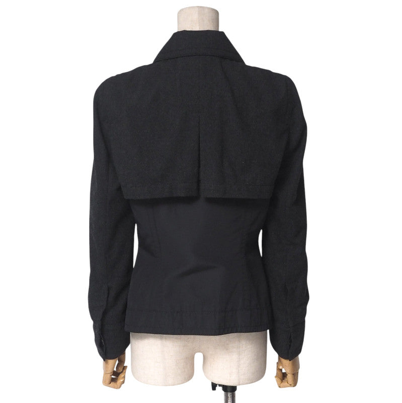 CELINE Jacket wool Black Grey Women 38