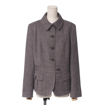 BURBERRY Jacket FC150-750-55 93% wool, 6% nylon, 1% polyurethane Brown Women 46