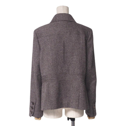 BURBERRY Jacket FC150-750-55 93% wool, 6% nylon, 1% polyurethane Brown Women 46