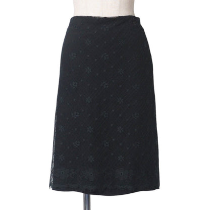 CHANEL skirt P22263 race black Women 40