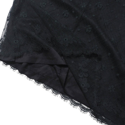 CHANEL skirt P22263 race black Women 40