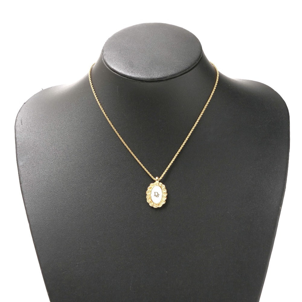 Christian Dior Necklace Gold Plated white Women