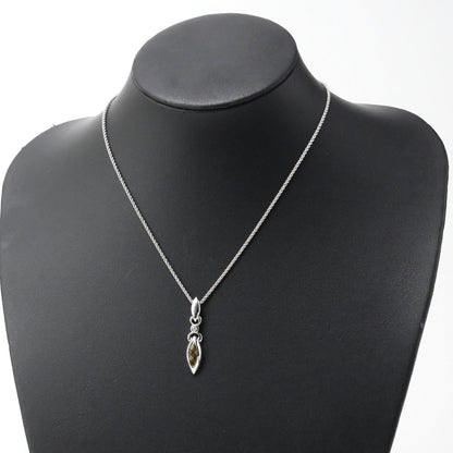 BURBERRY Necklace Metal, Rhinestone Silver check Women(Unisex)