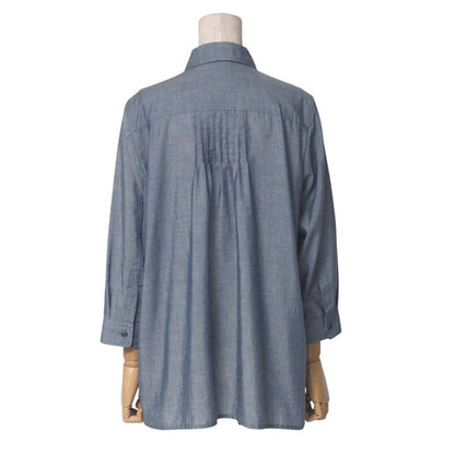 BURBERRY blouse FEA72-479-28 polyester Blue type Women 40